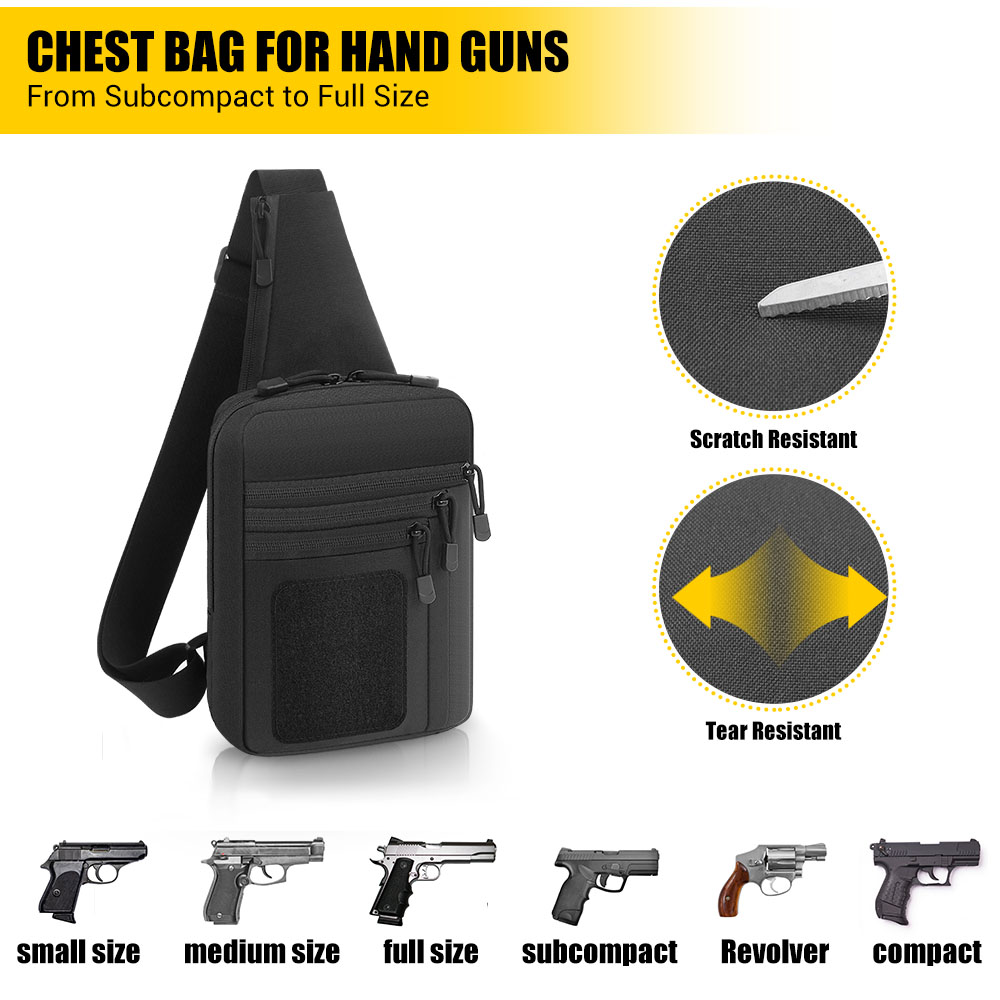 حقيبة تكتيكية لحمل المسدس، حاف - مراجعة Edc Concealed Carry Sling Bag وسعره