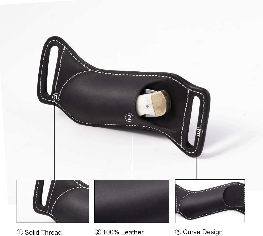 حافظة/جراب سكين EDC من الجلد ا - مراجعة Edc Carry Knife وسعره